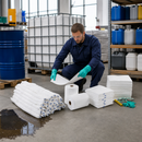 Emergency Spill Kit Refill Set for Oil, 445 Litre Absorption Capacity, Includes Mats, Socks, Cushions, Goggles & Gloves (Cardboard Box)