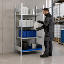 Steel Hazmat Container Rack with 3 Adjustable Galvanised Shelves, 1012 x 637 x 2000 mm, for Safe Storage of Flammable Liquids
