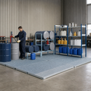 Galvanised Steel Spillage Decking, 1862 x 1862 x 78 mm, 248 L Containment, 2000 kg Wheel Load, for Safe Storage of Flammable Liquids (Pack of 1)