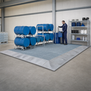 Galvanised Steel Spillage Decking with Grid, 2500 x 1000 x 123mm, 450kg Wheel Load, 290 Litre Containment, for Safe Storage of Flammable Liquids