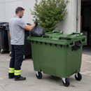 660 Litre Green Wheelie Bin for Waste Collection