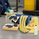 Polycarbonate Emergency Spill Kit Refill Set with Absorbent Materials, 42L Capacity, for Chemical Accidents