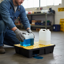 Premium 20 Litre Spill Tray with Removable Grid for Safe Containment of Oils and Chemicals | COSHH UK | UK