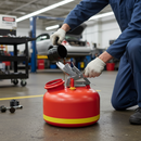 Solvent Safety Can 7.5 Litre 305mmØ x H375mm Red for Flammable Liquids
