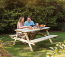 Premium 4ft Picnic Table - Heavy Duty Construction, Seats 4, Easy Assembly with 15-Year Rot Resistance | UK | COSHH | UK