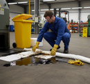 Professional Heavy Duty Oil Spill Kit in Wheeled Bin - 360 Litre Capacity with Fast Absorbency and Water Repellent Features | BS 7959 | UK