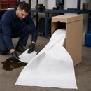 15m Oil-Absorbent Polypropylene Fleece Roll, 29L Capacity, Perforated, for Maintenance & Repair Work