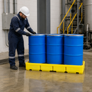 3 Drum Low Profile Spill Pallet for Safe Liquid Storage
