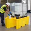 Single IBC Spill Pallet with Dispenser for Safe Liquid Storage