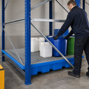 Polyethylene Spill Tray with Galvanised Grid for 1825mm Shelves, 235L Containment, 800kg Load Capacity (Pack of 1)