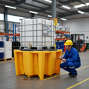 IBC Spill Pallet Single with Grid 1120L Sump Poly — EA PPG2 Compliant | Polyethylene | COSHH | UK