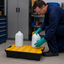 20 Litre Polyethylene Spill Tray with Removable Grid for Safe Liquid Storage