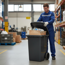 75L Wheelie Bin | Yellow | Heavy Duty | COSHH | UK