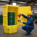 Premium Heavy Duty Poly Storage Cabinet for 1 Drum with Lockable Design and 225 Litre Sump Capacity | Polyethylene | COSHH | UK