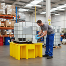 IBC Spill Pallet Single with Decanting Area Poly — EA PPG2 Compliant | Polyethylene | COSHH | UK