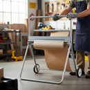 Professional Roll Holder with Wheels for 50cm Rolls - Heavy Duty Steel Construction for Easy Mobility and Spill Response | COSHH | UK