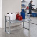 Steel Galvanised Stacking Shelf for Small Containers, 1429 x 1130 x 837 mm, 700 kg Capacity, Stackable up to 3 High, for Safe Storage of Hazardous Materials