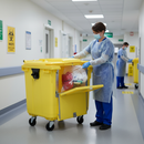 Premium 770 Litre Clinical Waste Bin with Drop Front for Safe Disposal in Healthcare Settings | UK | COSHH | UK