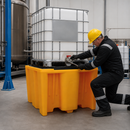 Single IBC Spill Pallet with Removable Grid for Safe Chemical Storage