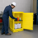 Poly Storage Cabinet with Lockable Doors for Safe Container Storage