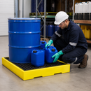 2 Drum Spill Containment Sump Floor – 130 Litre Polyethylene Bunded Pallet Base | 1000kg Load Capacity