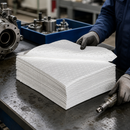 Lightweight Polypropylene Oil Absorbent Cloths, 40 x 50 cm, 3-Ply, 70 Litre Capacity, for Cleaning & Maintenance (Pack of 100)