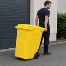 360L Wheelie Bin | Yellow | Heavy Duty | UK