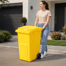 360L Wheelie Bin | Yellow | Heavy Duty | UK