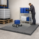 Polyethylene Spill Pallet with Galvanised Grid, 70L Containment, 800kg Load Capacity, 790 x 790 x 150mm, for Safe Chemical Storage