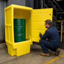 Poly Storage Cabinet for 205L Drums with Lockable Sump