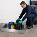 50 Litre Stainless Steel Spill Tray for Small Containers, Compact Design, for Safe Hazardous Material Storage (Pro-Line)