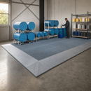 Galvanised Steel Spillage Decking with Grid, 1000 x 1000 x 123mm, 2000kg Wheel Load, for Storing Flammable Liquids (115L Containment)