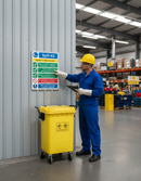 Premium Spill Kit Sign for Aggressive Fluids - High Gloss Finish, Self-Adhesive Vinyl or Rigid Plastic, Brightly Coloured and Informative Design | ...
