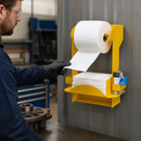 Wall or Bench Mounted SpillMate for Easy Absorbent Dispensing