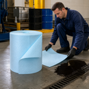 Premium Triple 3-Ply Polypropylene Oil Absorbent Fleece Rolls, 50 cm x 90 m, Absorbs 363 Litres Oil, Ideal for Industrial & Outdoor Use (Pack of 2)