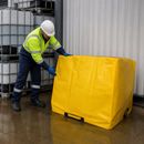 Tarp Cover for 4 Drum Spill Pallet to Protect Drums Outdoors