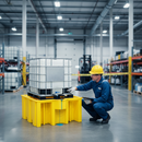 IBC Spill Pallet Single with Decanting Area Poly — EA PPG2 Compliant | Polyethylene | COSHH | UK