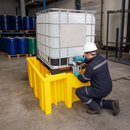 Single IBC Spill Pallet with Dispenser for Safe Liquid Storage