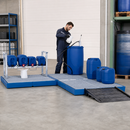 Polyethylene Spill Decking with Galvanised Grid, 2200 x 1500 x 150 mm, 423 L Containment, for Safe Chemical Storage (Classic-Line)