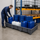 Polyethylene Spill Tray for Racks with 2700mm Shelf Width, 600L Containment, 2680 x 1315 x 315mm, for Hazardous Chemical Storage