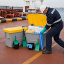 Polyethylene Emergency Spill Kit for Oil Spills, 1100L Absorption Capacity, Includes Personal Protective Equipment, Ideal for Oil Tankers & Shipping Companies (Pack of 2)