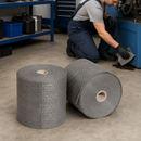 Heavy-Duty Polypropylene Absorbent Fleece Rolls, 38 cm x 45 m, 211 L Capacity (Pack of 2)