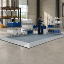 Galvanised Steel Spillage Decking with Grid, 2000kg Wheel Load, 500 x 500 x 123mm, for Flammable Liquid Storage