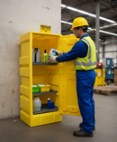 Premium Heavy Duty Storage Cabinet with 70 Litre Capacity, 3 Removable Shelves, and Lockable Doors for Safe Chemical Storage | DSEAR | UK