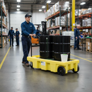 Premium Poly Spillcart for Safe Transportation of Drums and Tools with Ergonomic Handle and Removable Grid | Polyethylene | COSHH | UK