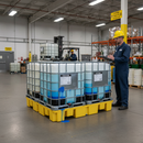 Premium Low Profile Spill Pallet for Four 205 Litre Drums - UV Stabilised Polyethylene, Compliant with Oil Storage Regulations | COSHH | UK