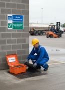 Professional Drain Isolation Kit Sign for Spill Identification and Action Notification | 300MM X | UK