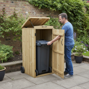 Premium Single Wheelie Bin Store with Automatic Lid System and Robust Timber Frame | 140 L | COSHH | UK
