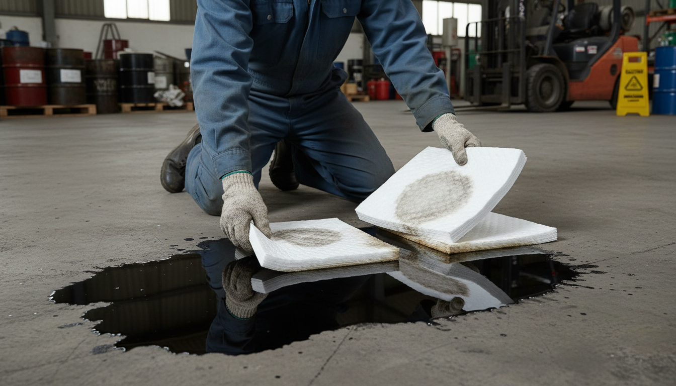 Oil Selective Absorbent Pads 96 Litre 400 x 500mm for Land Based Spill