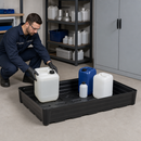 135 Litre Polyethylene Spill Tray for Small Containers, 1168 x 784 x 180 mm, for Chemical Storage